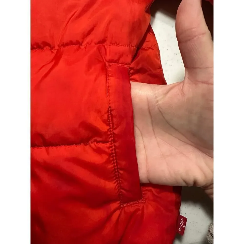 VINTAGE Levi’s Y2K Full Zip Hooded Puffer Jacket Youth Boy Small Stranger Things